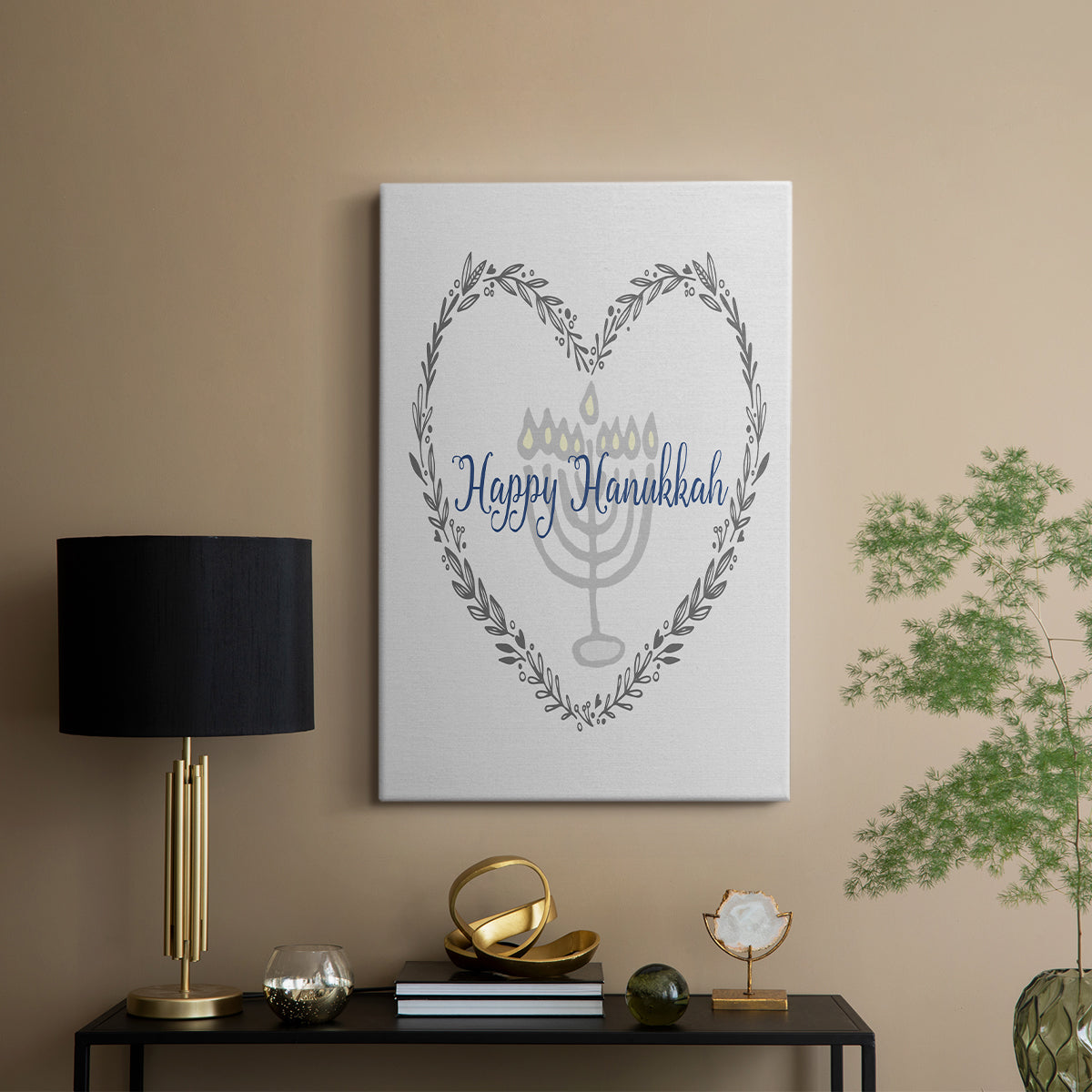 Hanukkah Heart - Canvas Art Print