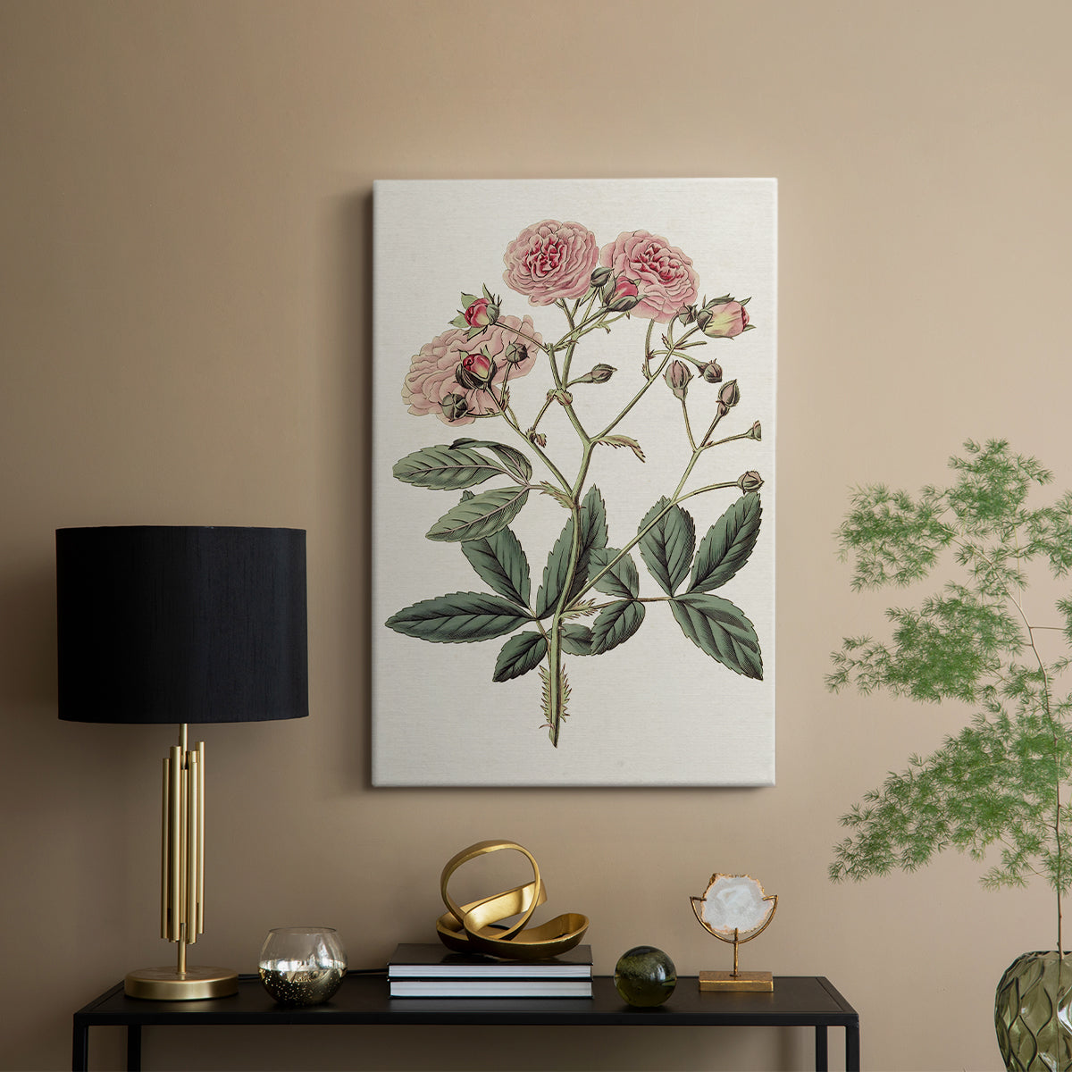 Pink Floral Mix V - Canvas Art Print