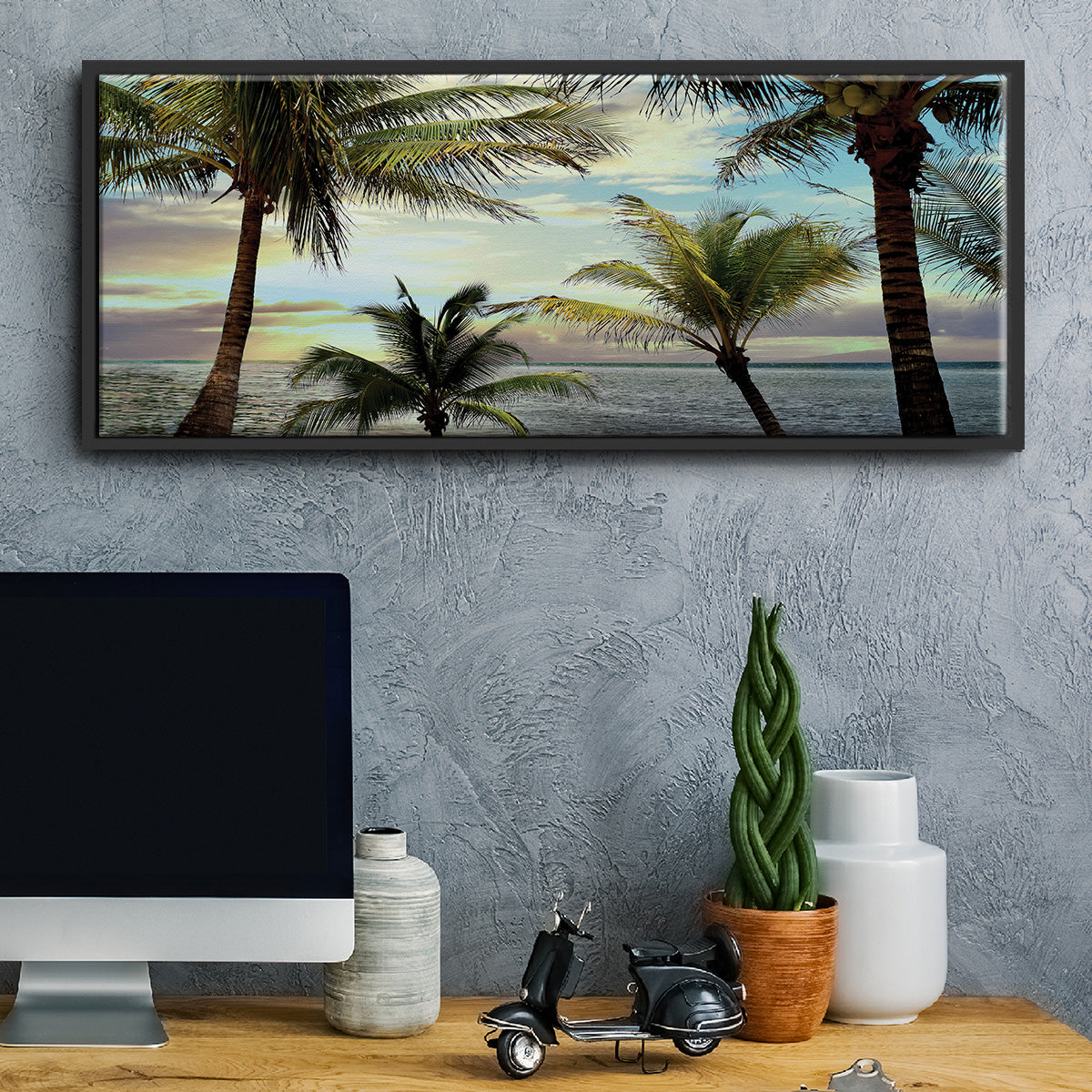 Honduras Sunset - Floater Framed Canvas Print
