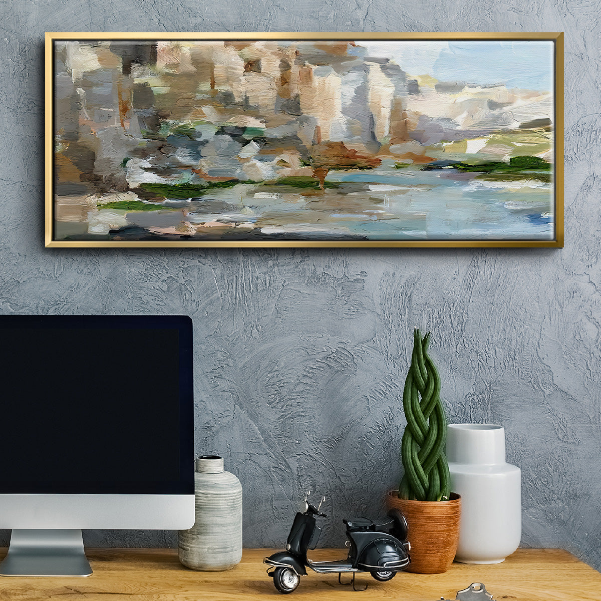Western Cliffs I - Floater Framed Canvas Print