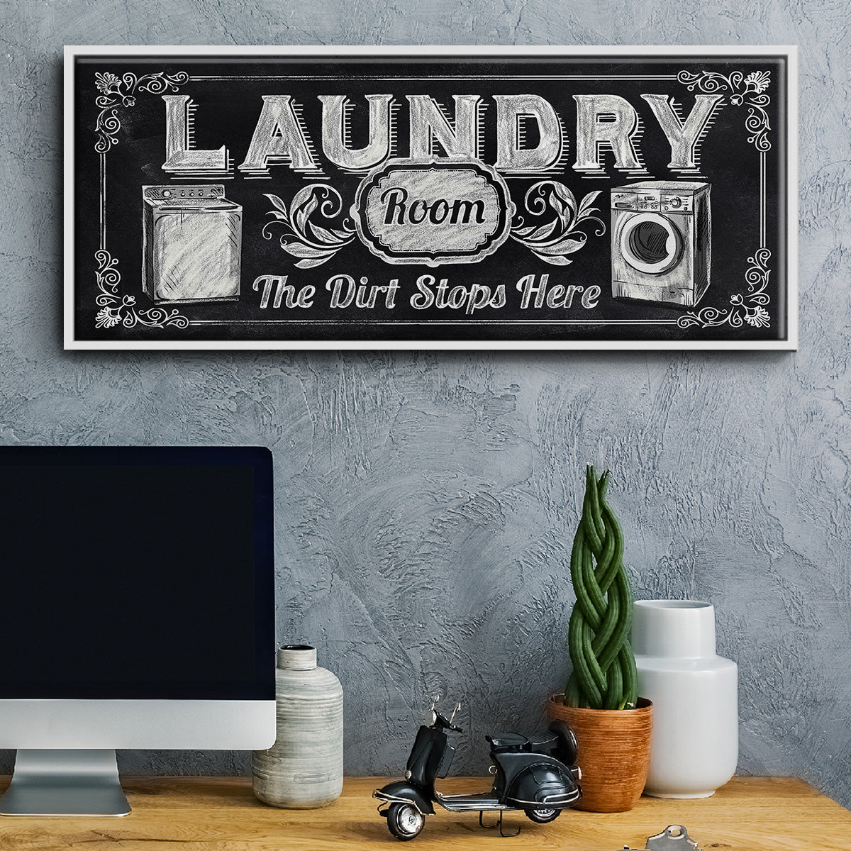 Dirt Stops Here - Floater Framed Canvas Print