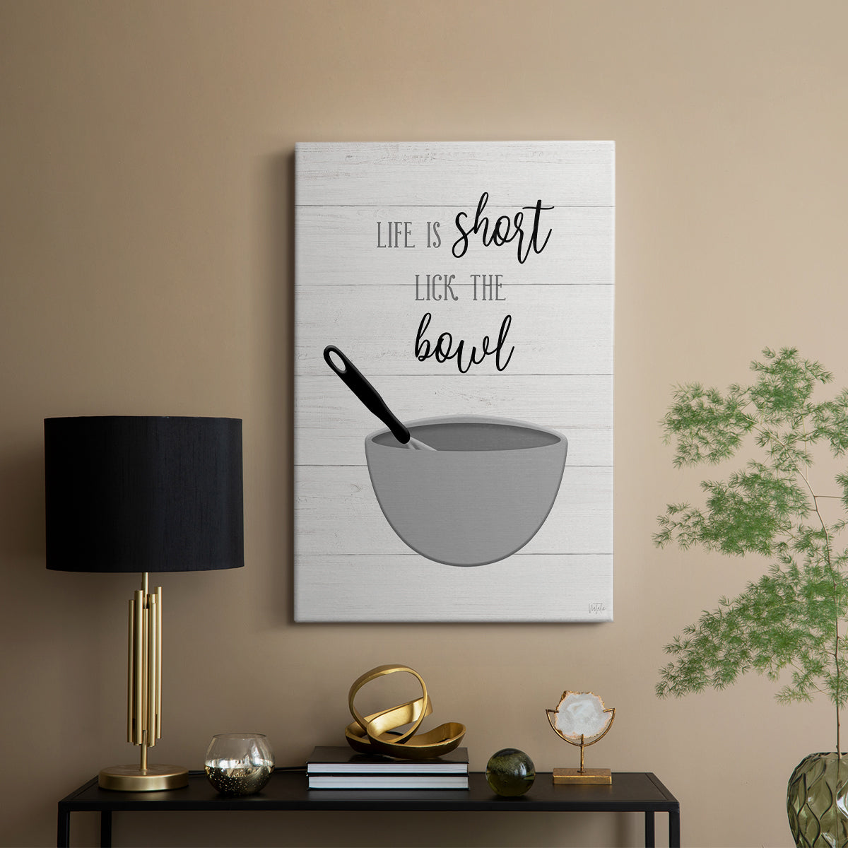 Lick the Bowl - Canvas Art Print