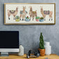 Llama Party - Floater Framed Canvas Print