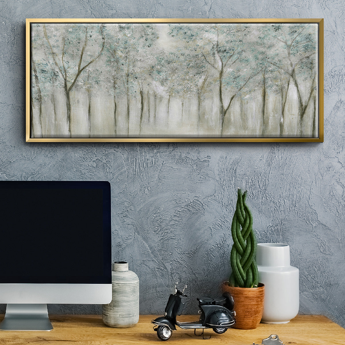 Neutral Spring - Floater Framed Canvas Print