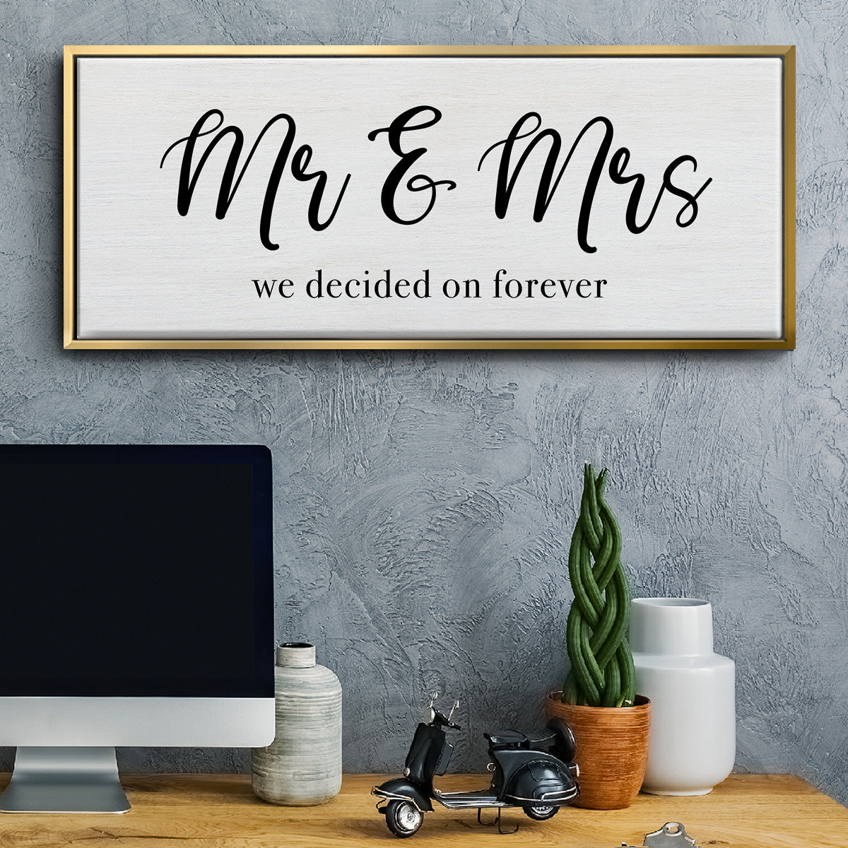 Decided on Forever - Floater Framed Canvas Print