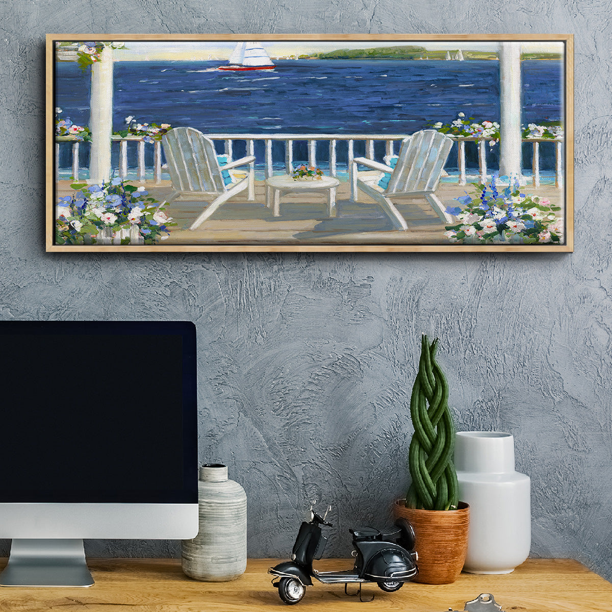 Summer Sail - Floater Framed Canvas Print