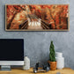 Autumn Bridge - Floater Framed Canvas Print