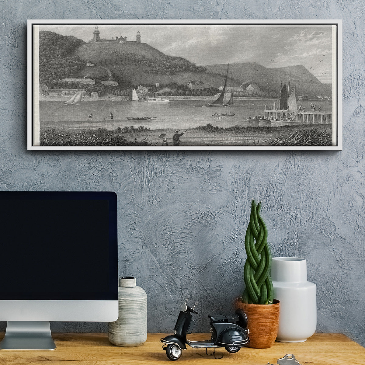 The Highlands of the Neversink - Floater Framed Canvas Print