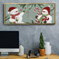 Peppermint Snowman Collection D - Floater Framed Canvas Print