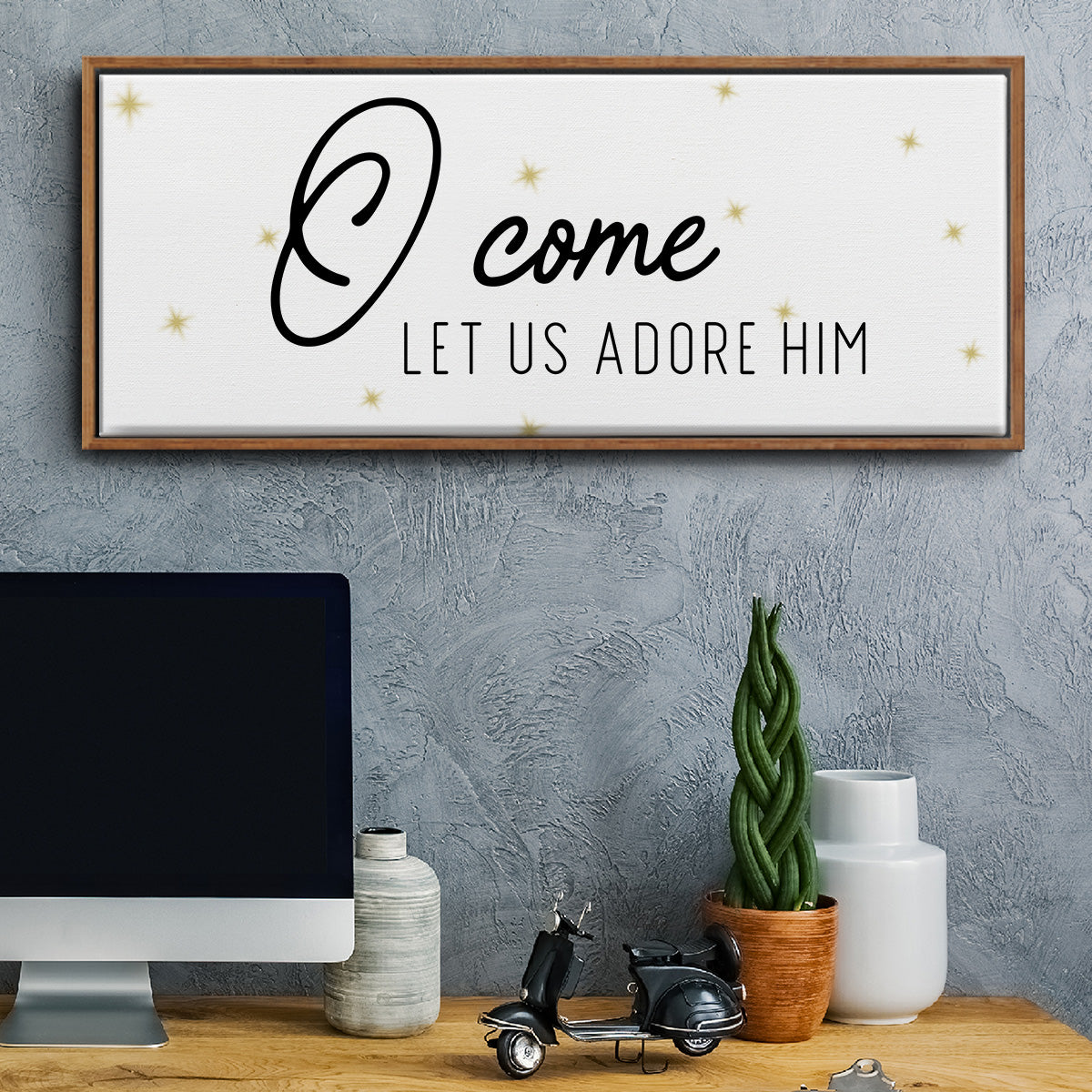 O Come - Floater Framed Canvas Print