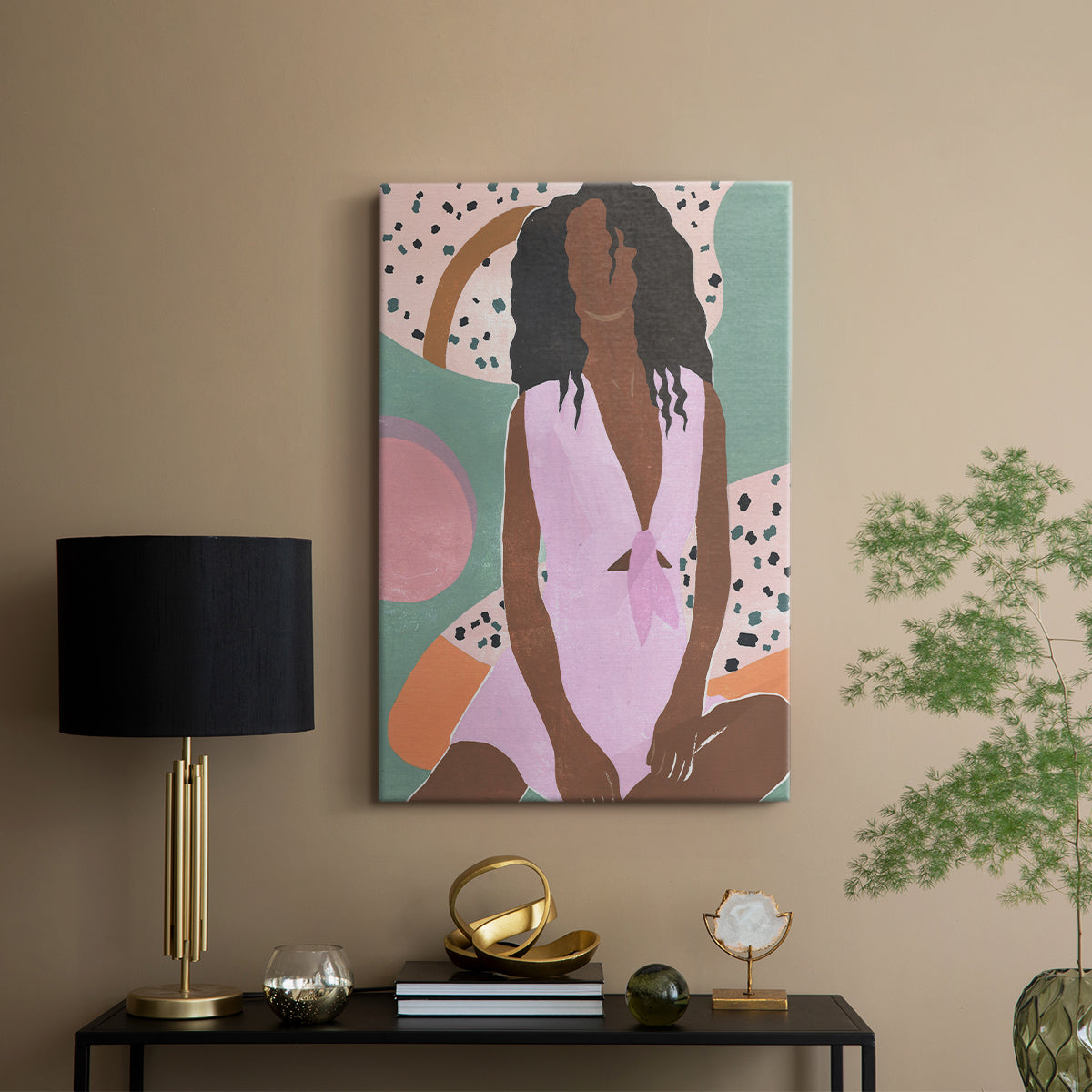Curly Lady III - Canvas Art Print