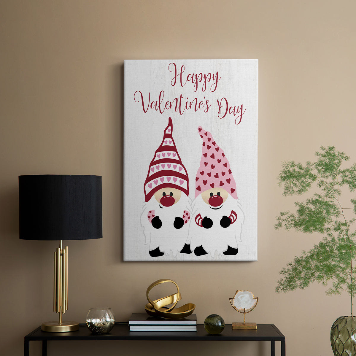 Valentines Gnomes - Canvas Art Print