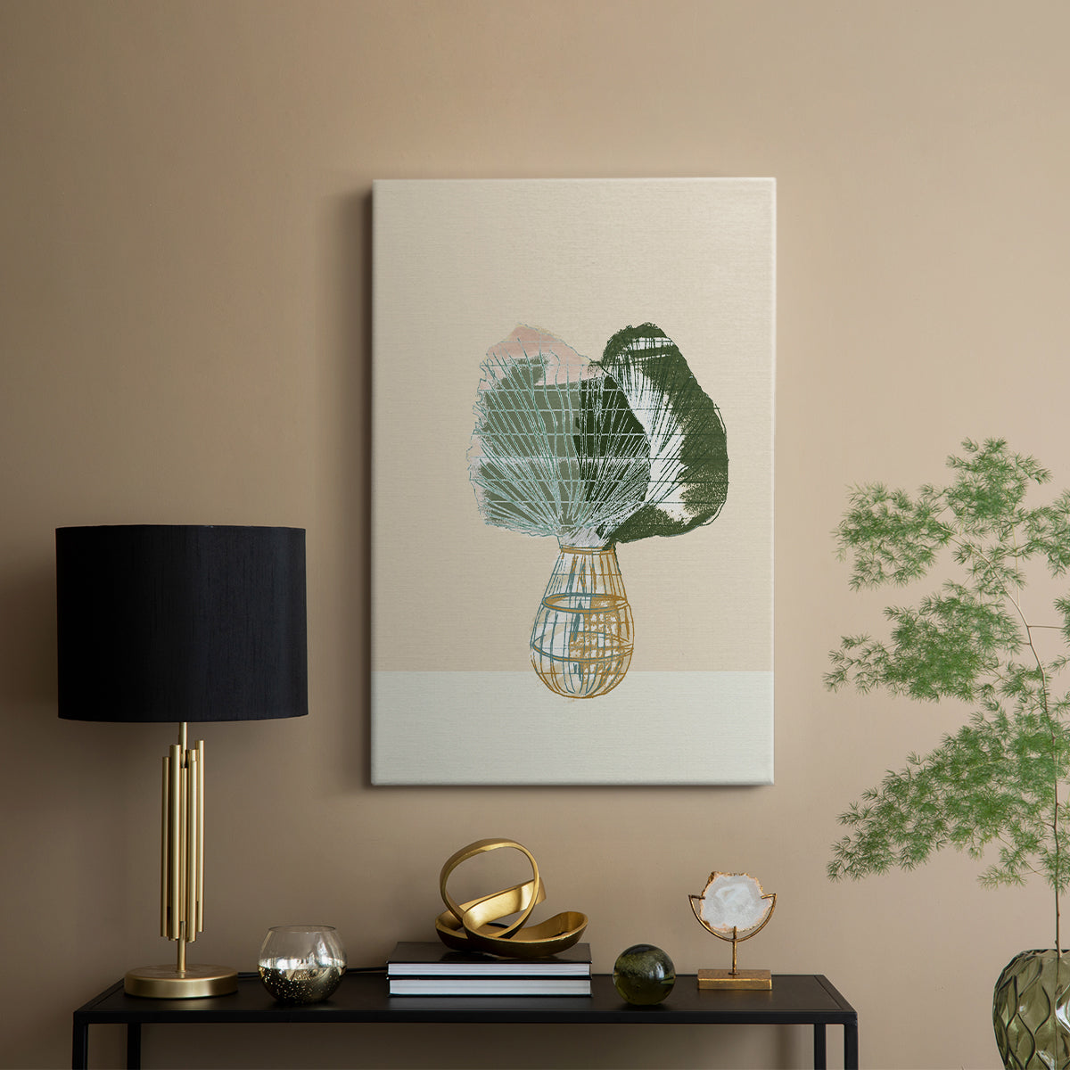 Woven Tropical Leaf II - Canvas Art Print