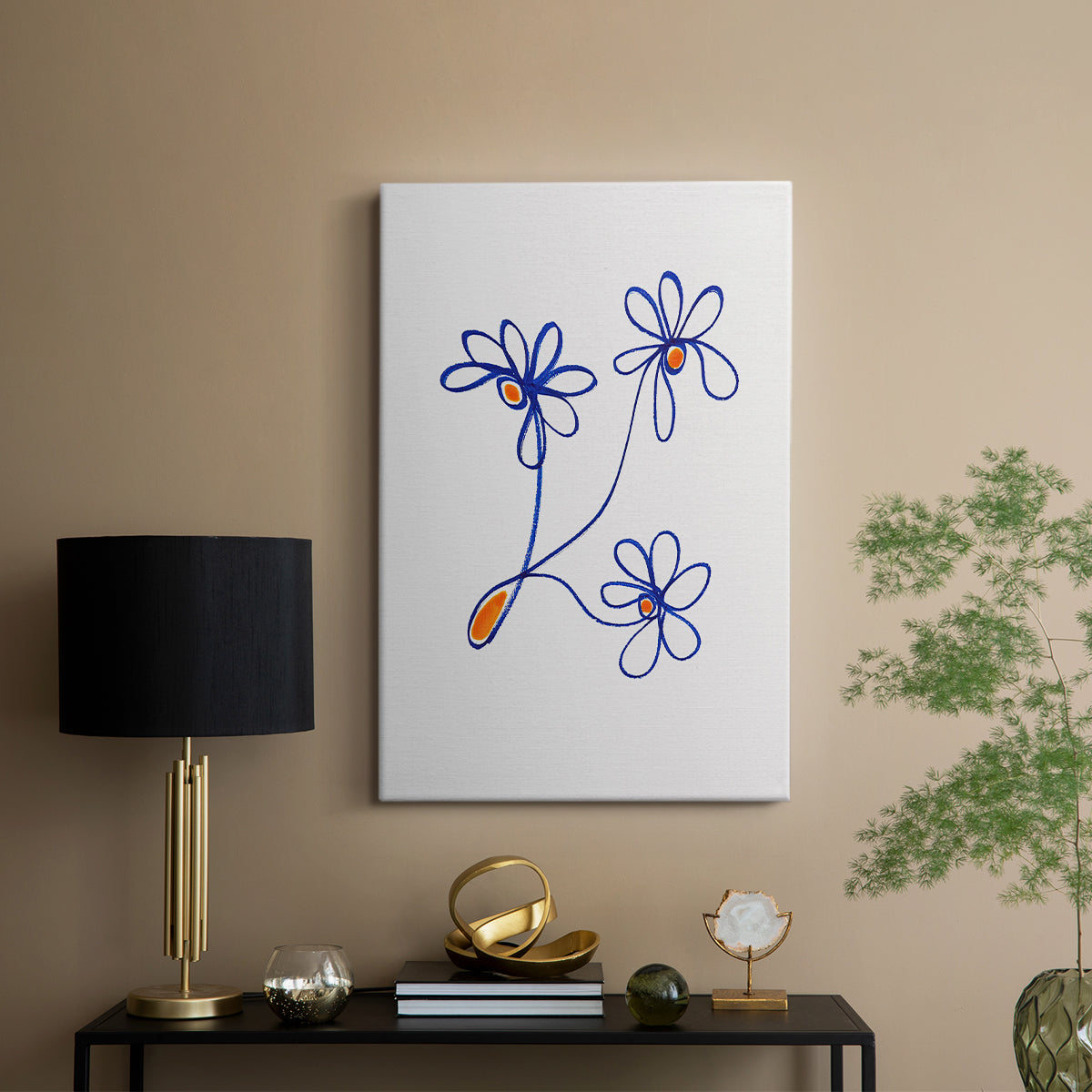 Wobbly Blooms III - Canvas Art Print