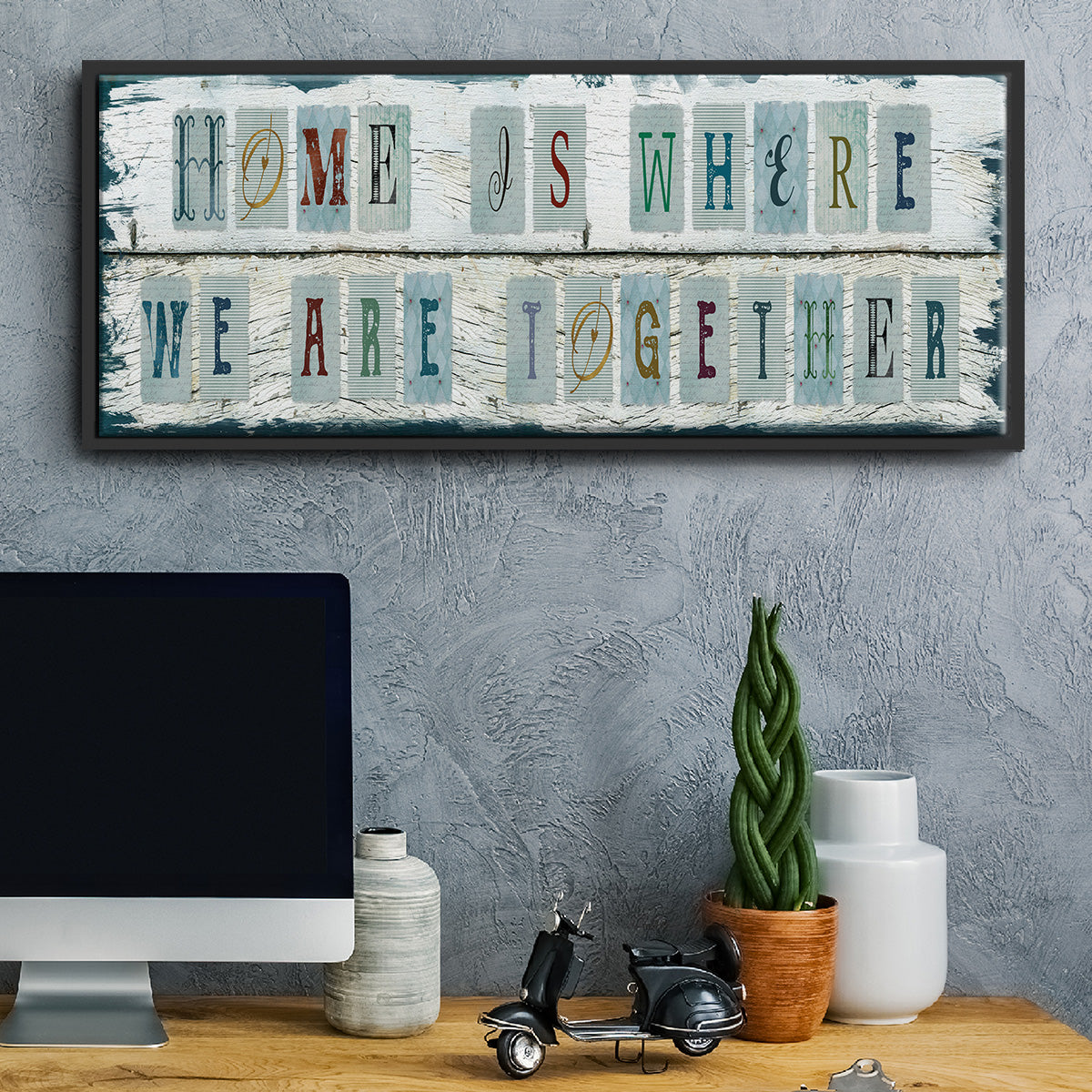 We Are Together - Floater Framed Canvas Print