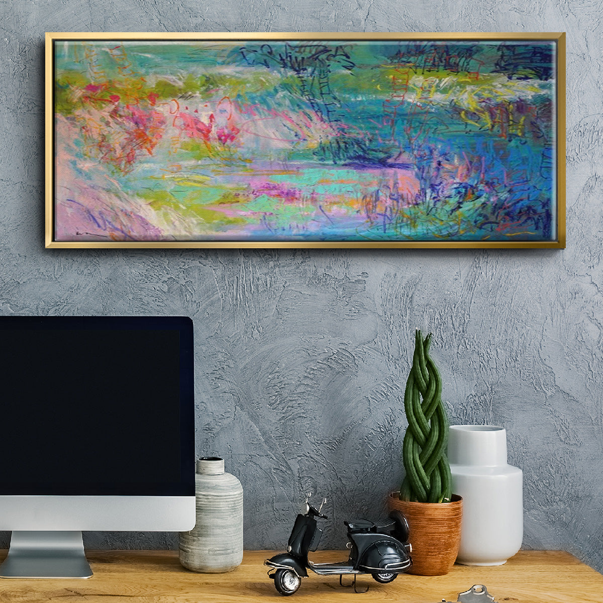 Floating on a Dream - Floater Framed Canvas Print