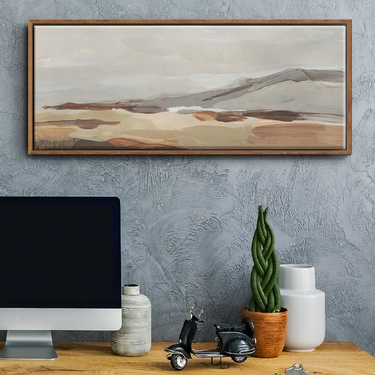 Dusky Mountain I - Floater Framed Canvas Print