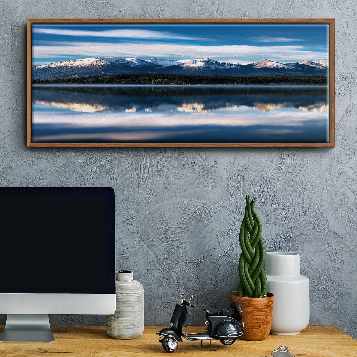 Pyramid Lake - Floater Framed Canvas Print