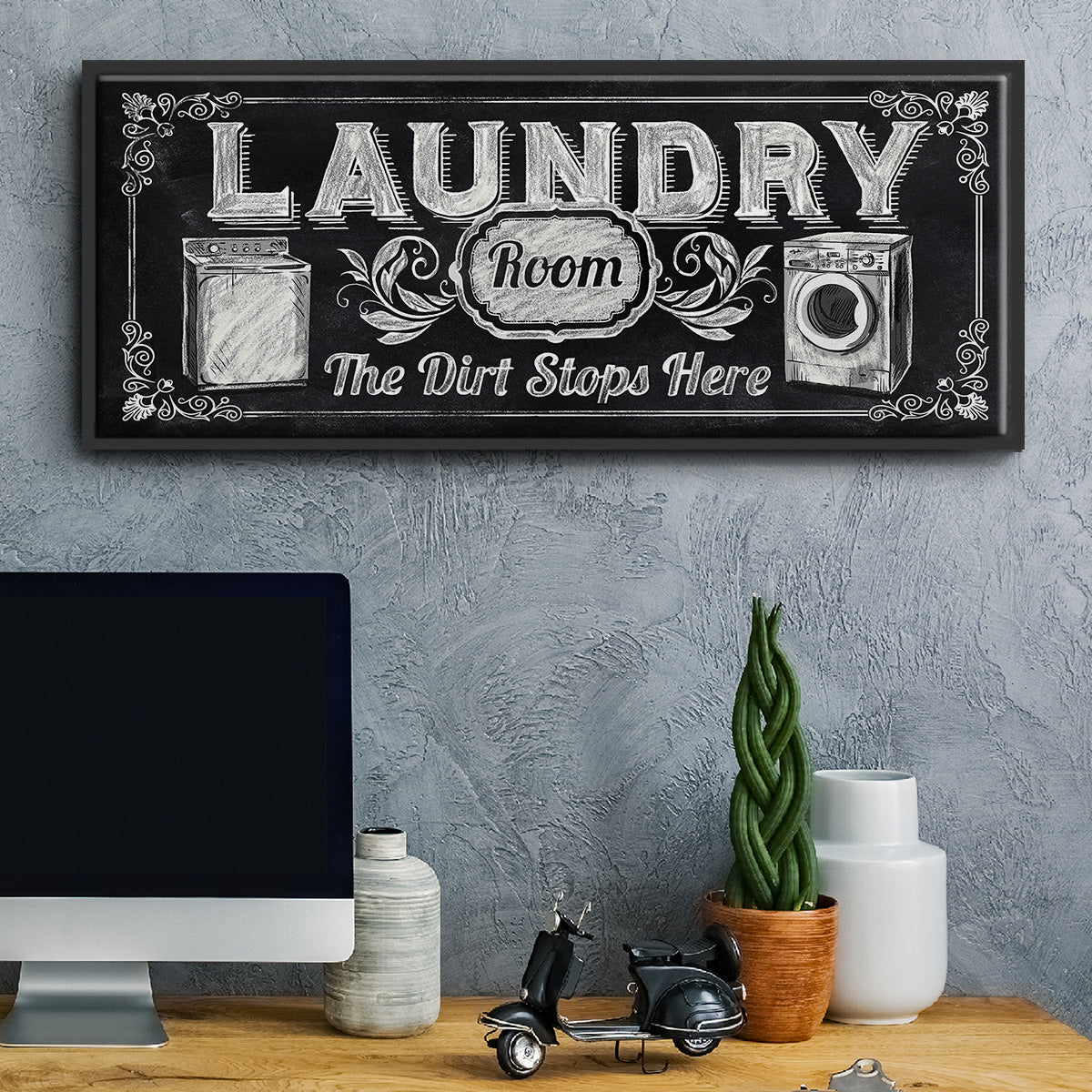 Dirt Stops Here - Floater Framed Canvas Print