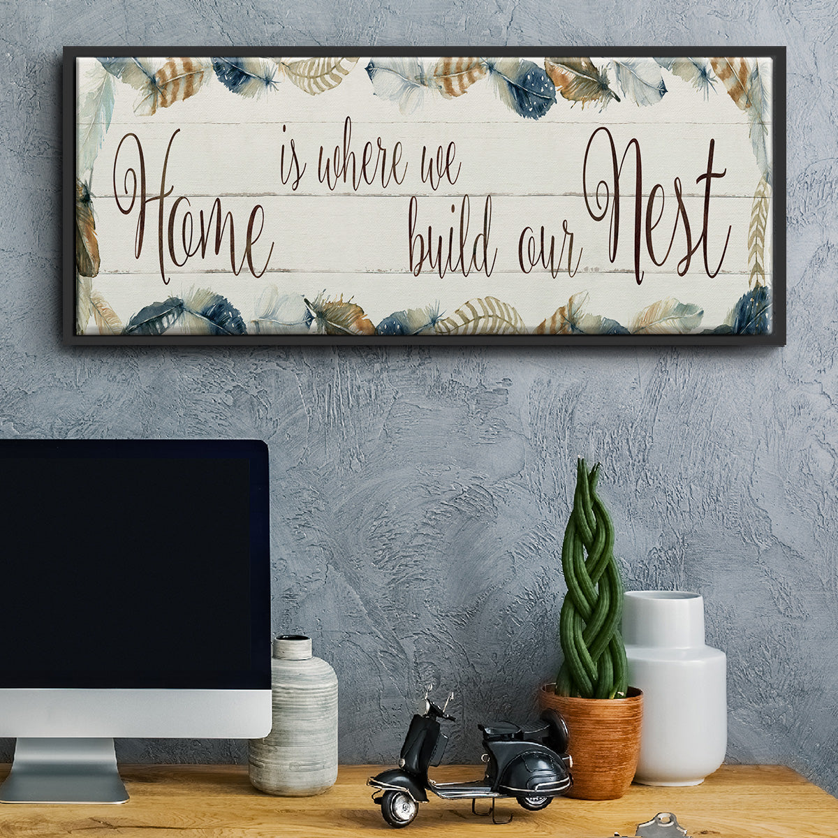 Home Nest - Floater Framed Canvas Print