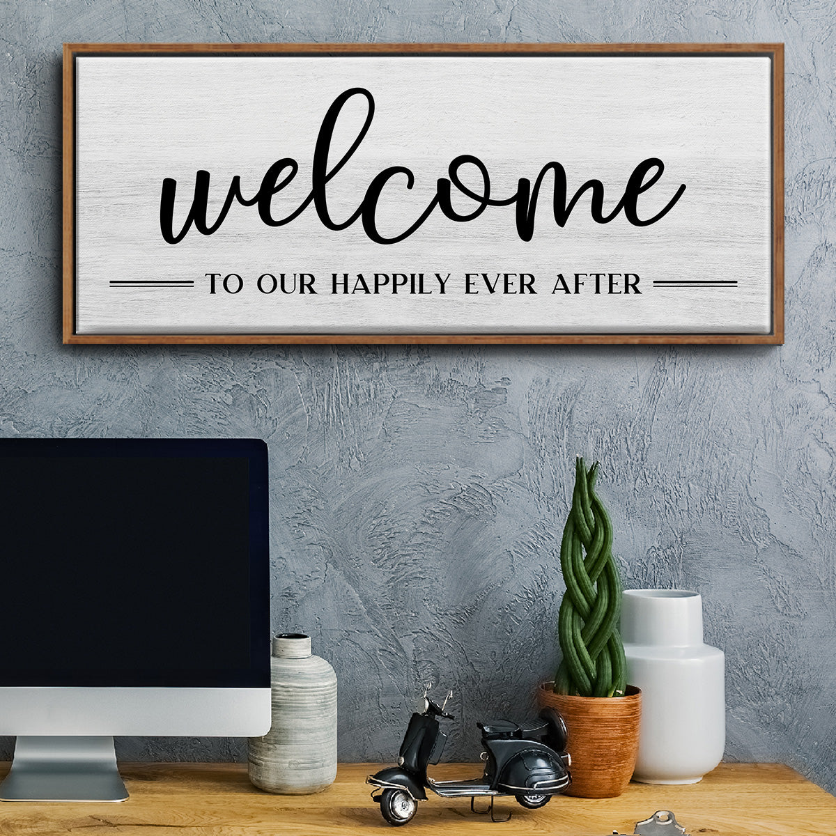 Welcome Ever After - Floater Framed Canvas Print