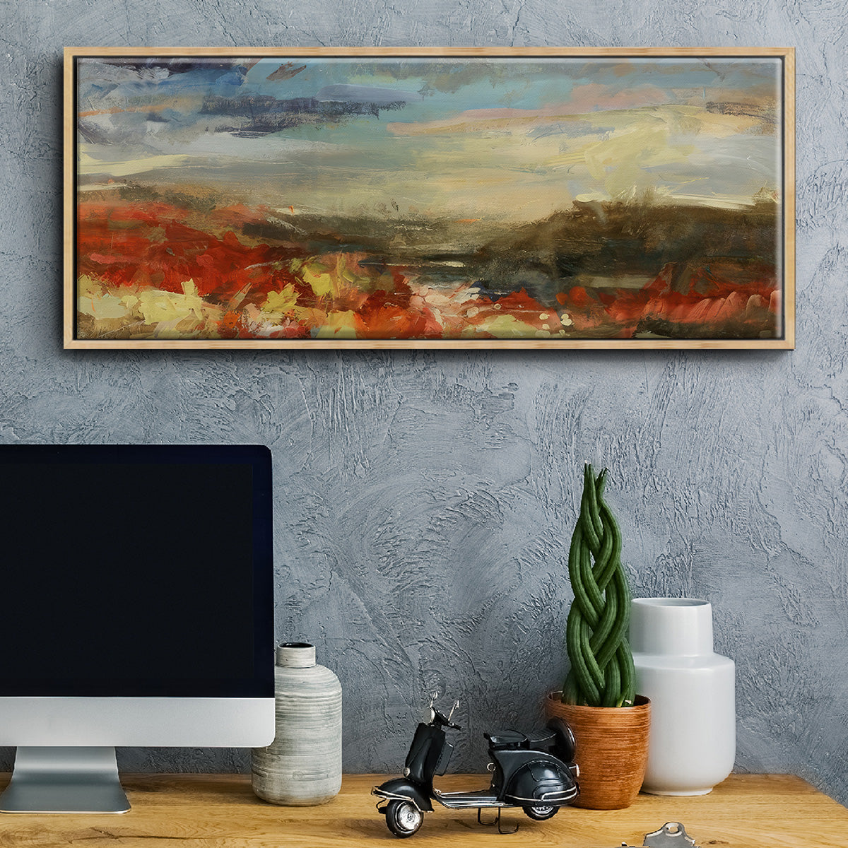 Landscape Study - Floater Framed Canvas Print