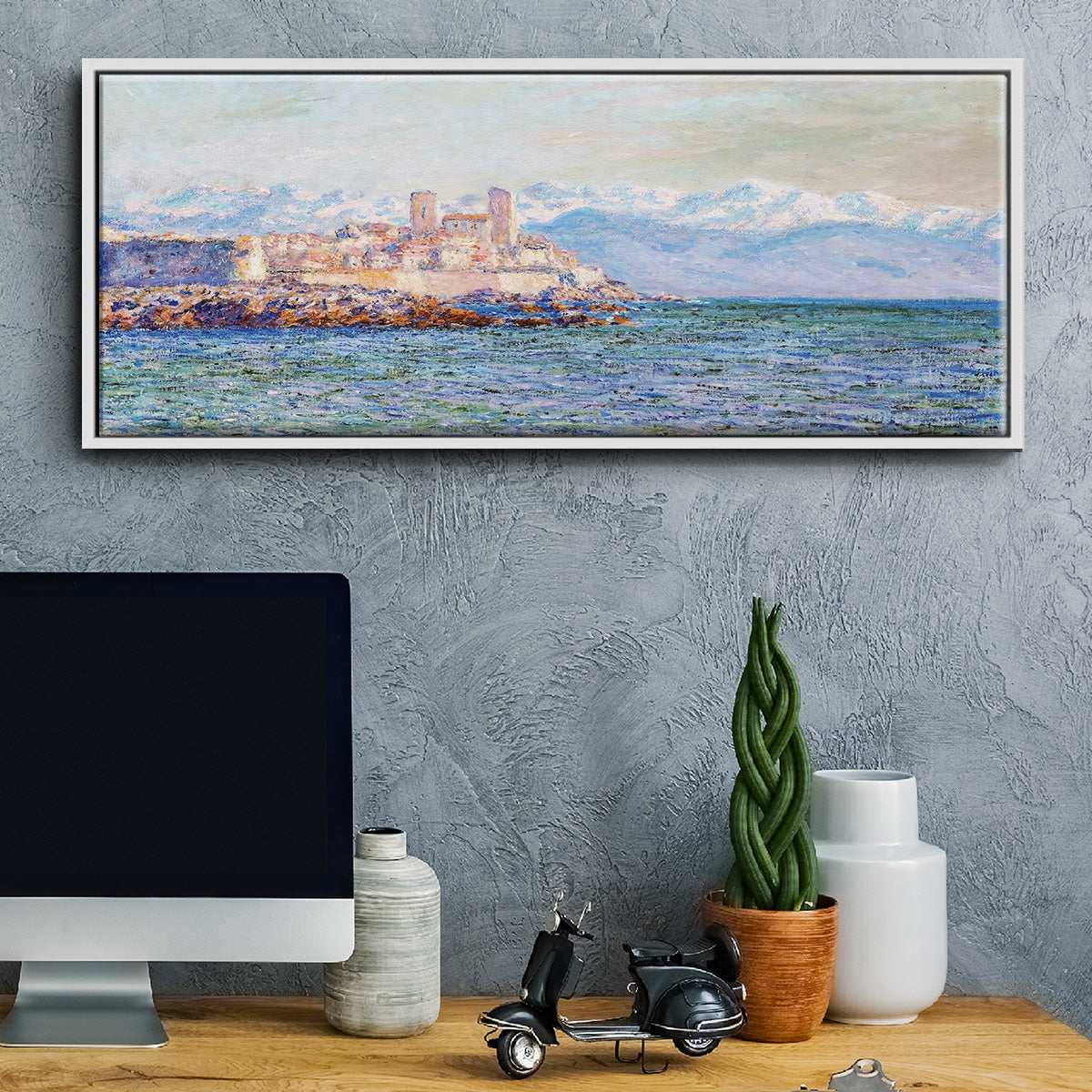 The Old Fort at Antibes, 1888 - Floater Framed Canvas Print