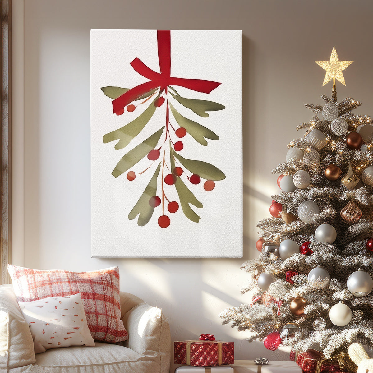 Frostlit Dusk Hearth - Canvas Art Print