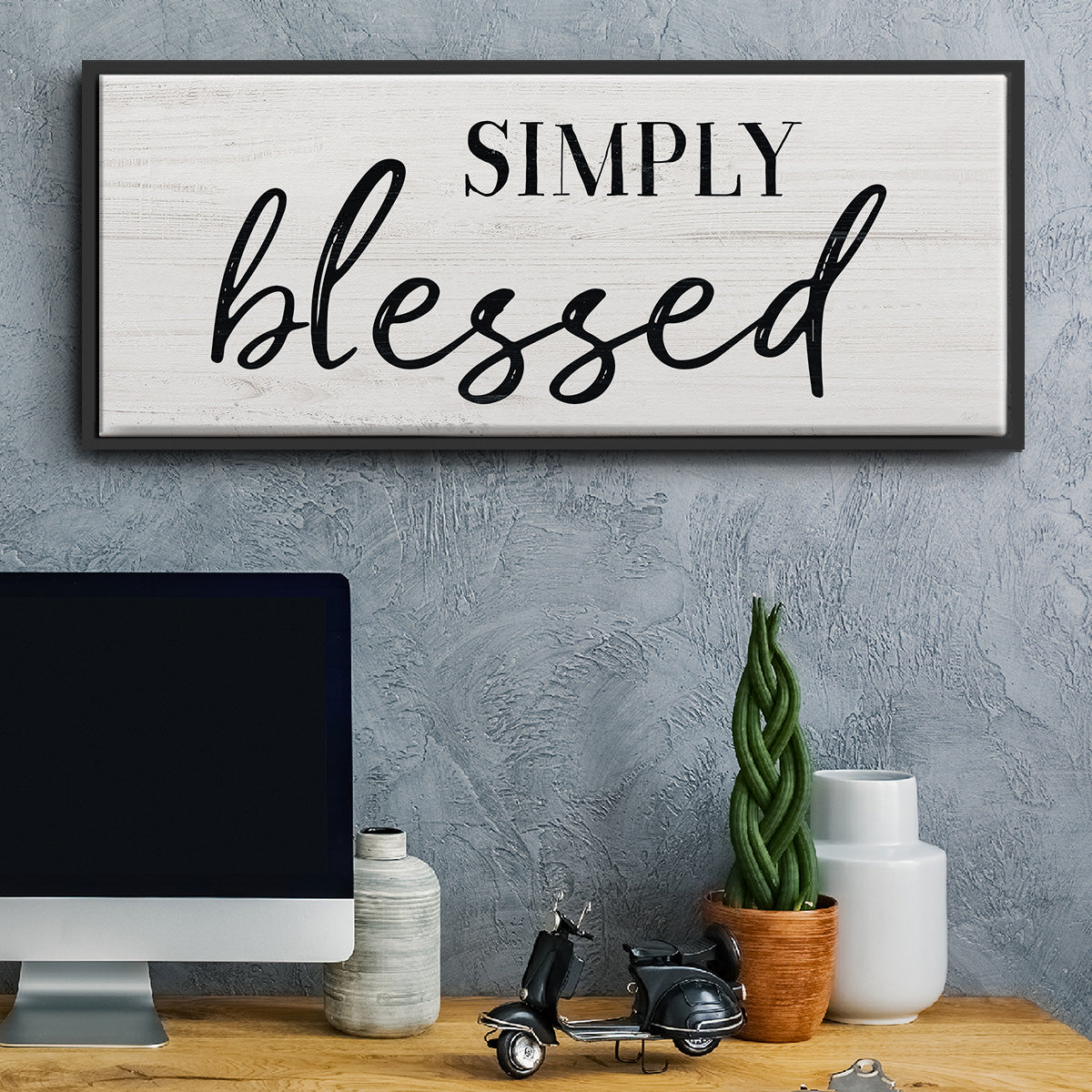 Simply - Floater Framed Canvas Print