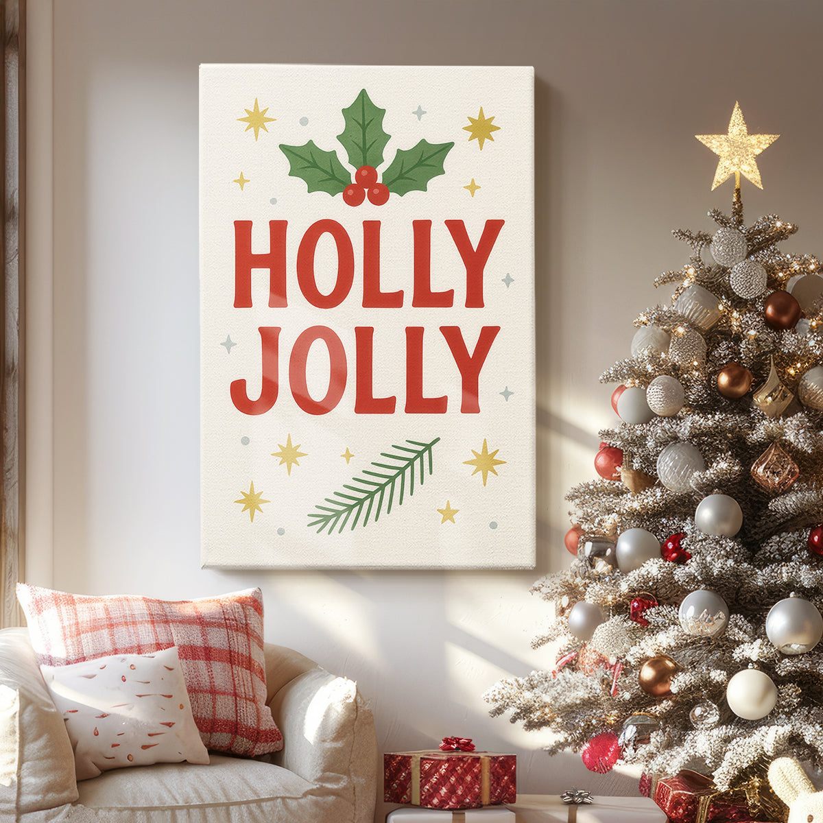 Tinsel-Gold Promise of Village - Canvas Art Print