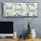 Food Family Love - Floater Framed Canvas Print
