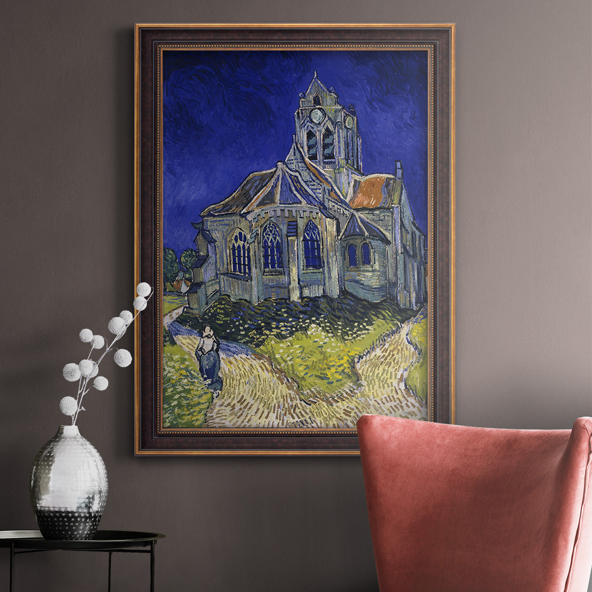 The Church at Auvers - Ornate Framed Canvas Print