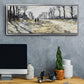 The Road, Effect of Snow at Sunset, 1869 - Floater Framed Canvas Print
