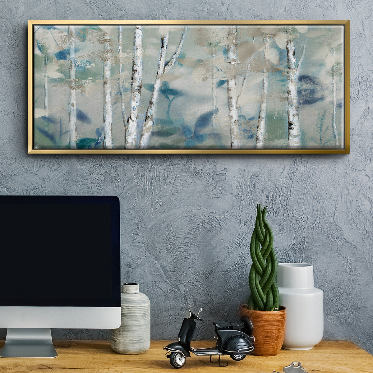 Zen Forest I - Floater Framed Canvas Print