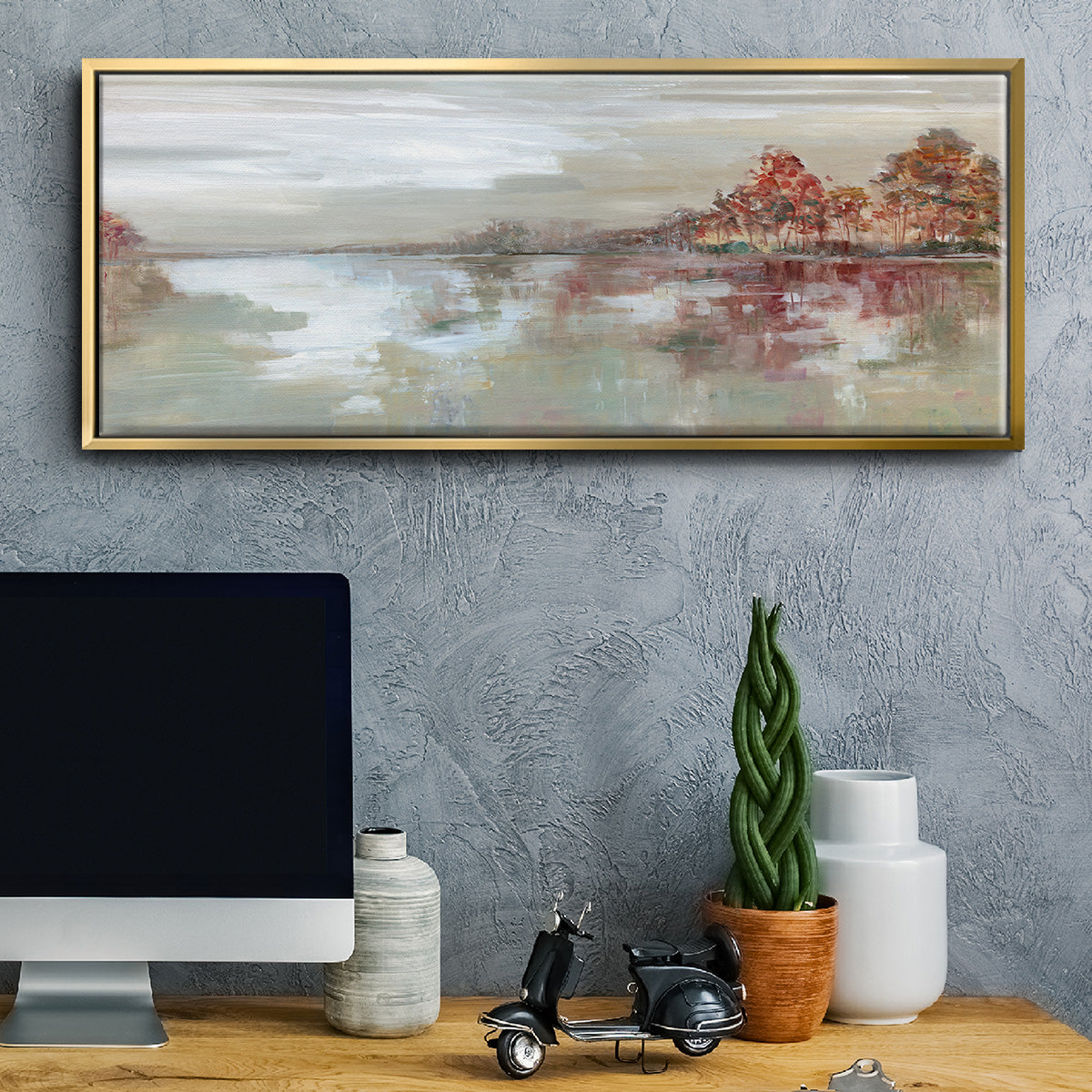 Scenic Sunrise - Floater Framed Canvas Print