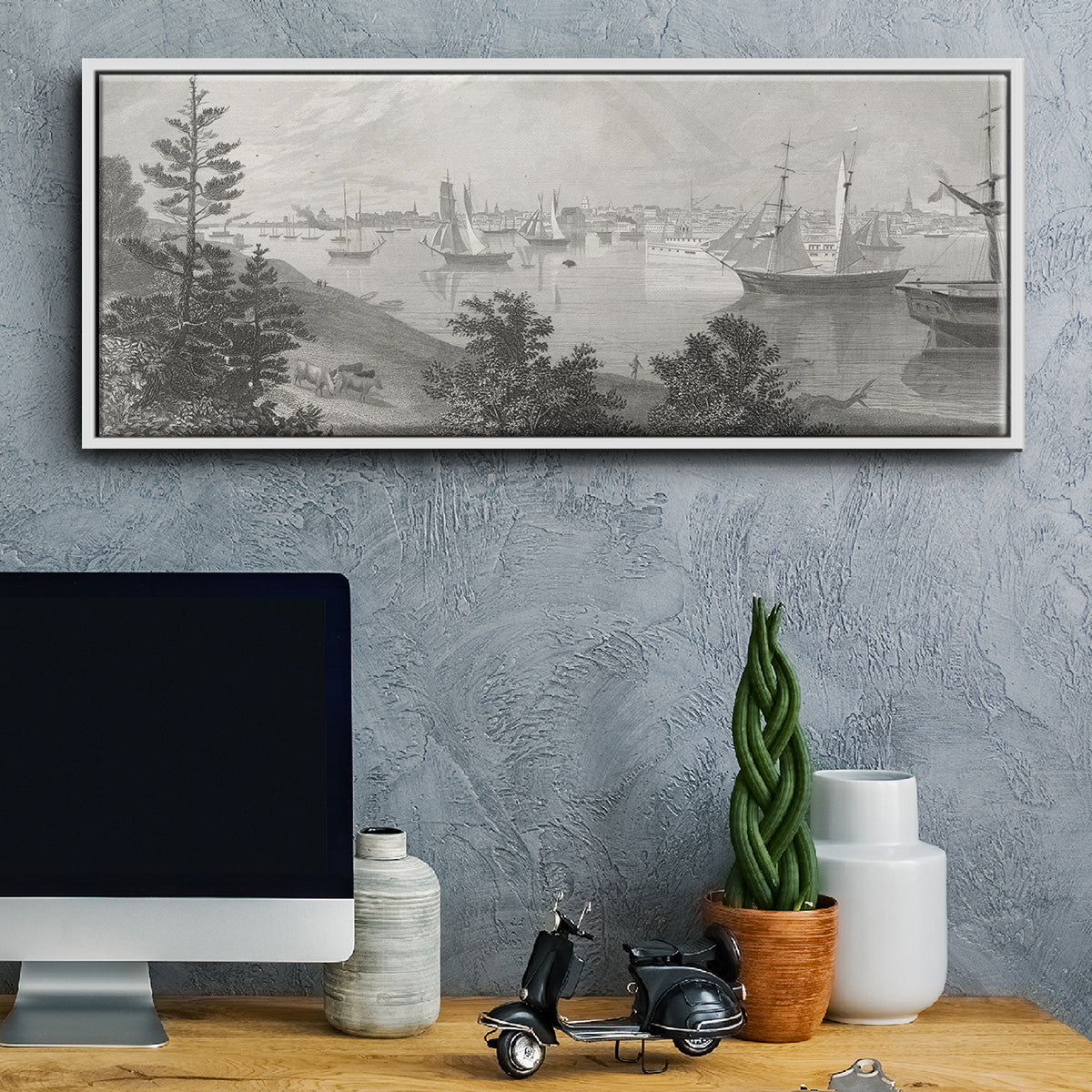 City of Detroit - Floater Framed Canvas Print