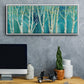 Birch on Blue - Floater Framed Canvas Print