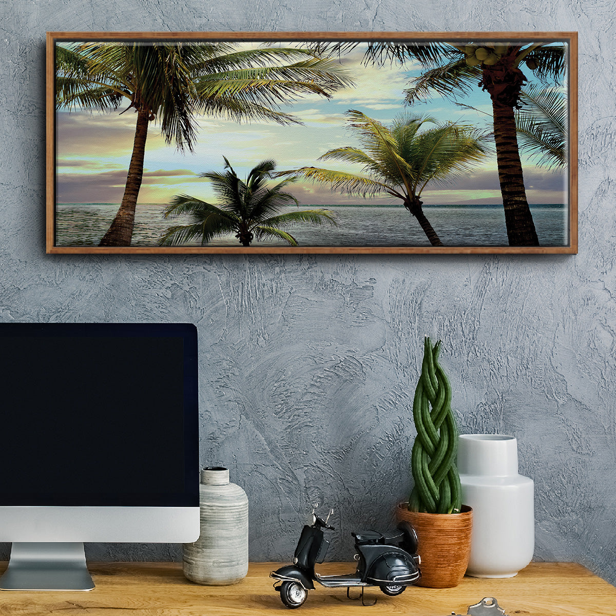 Honduras Sunset - Floater Framed Canvas Print