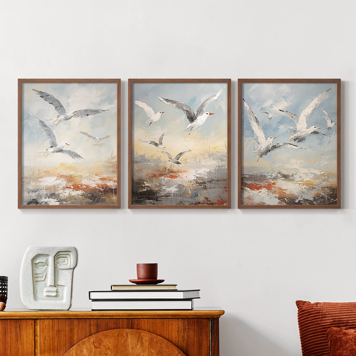 Sea and Shore Series CII - Restickable Framed Art Set