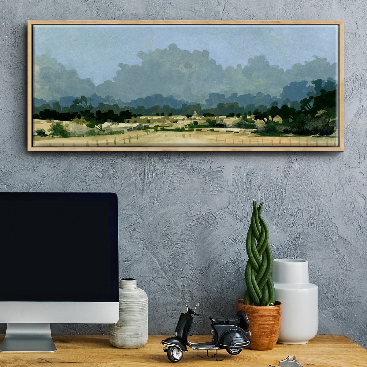 Wild Farmland I - Floater Framed Canvas Print