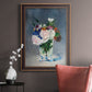 Impressionist floral still life painting by Claude Monet in an ornate bronzed mahogany wood frame displayed in a neutral interior setting.