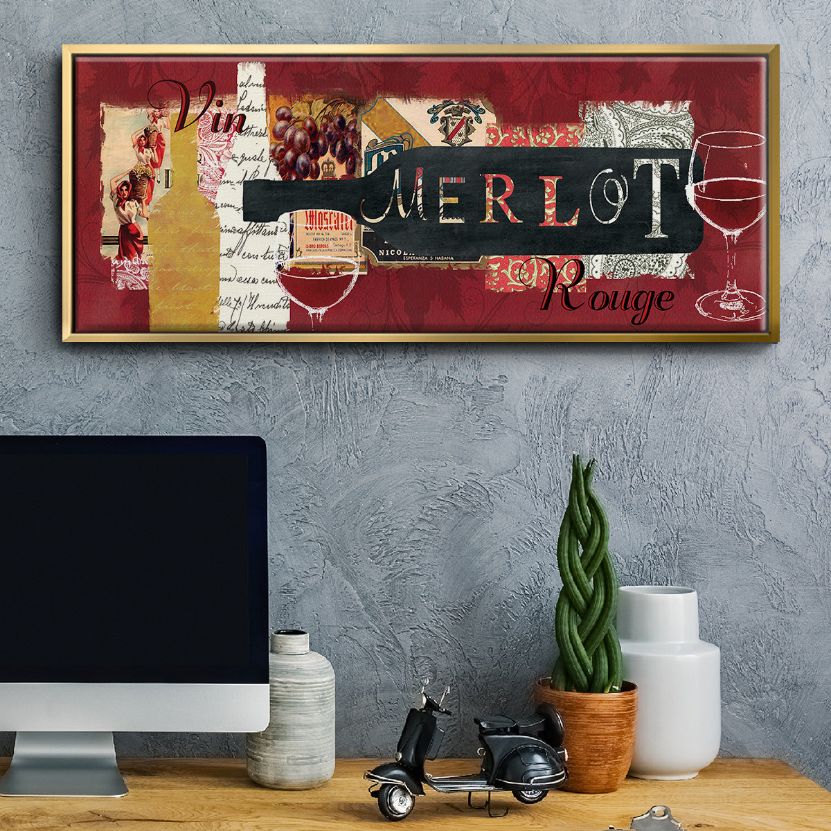 Merlot - Floater Framed Canvas Print