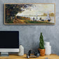 The Riverbank at Le Petit - Floater Framed Canvas Print
