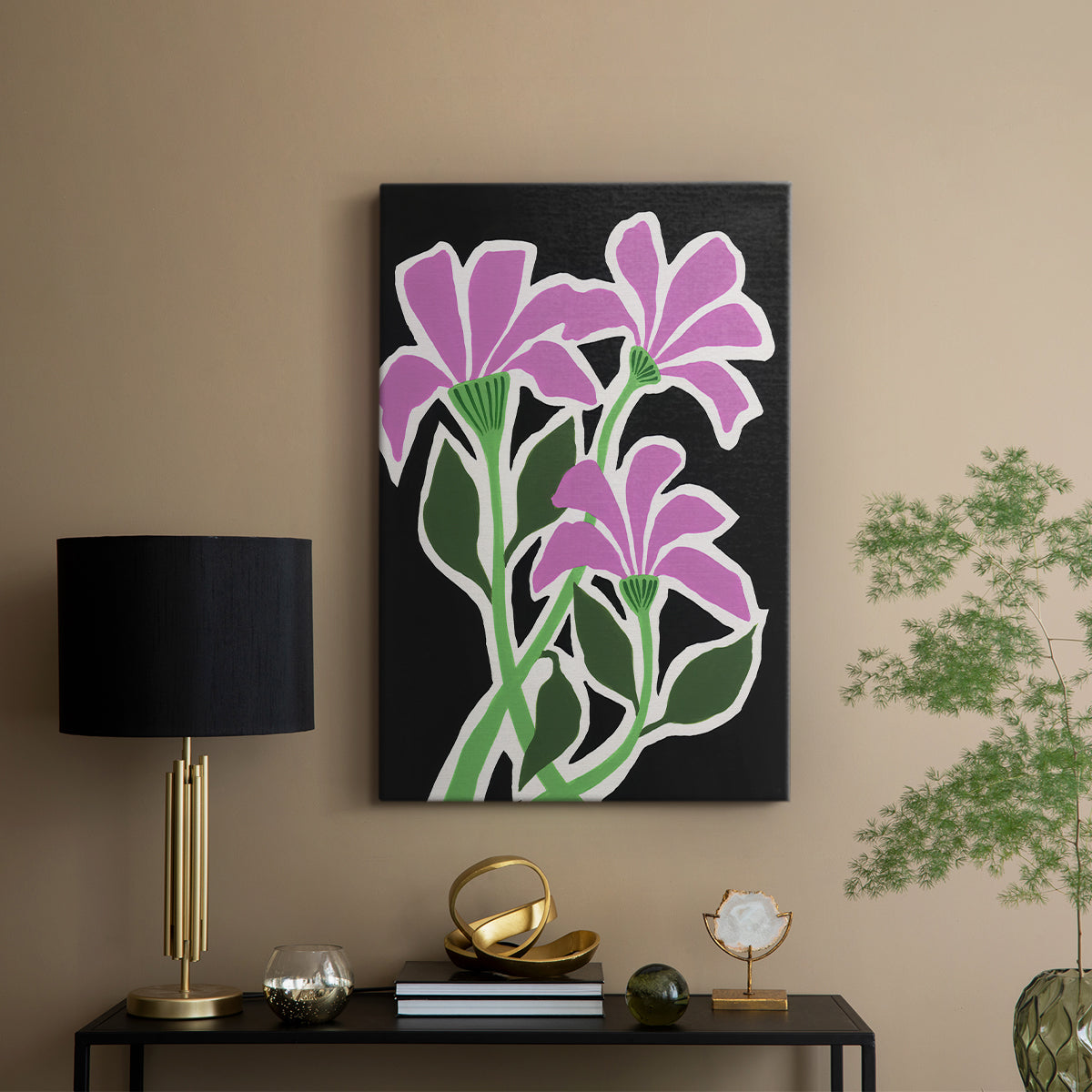 Pop Flowers V - Canvas Art Print