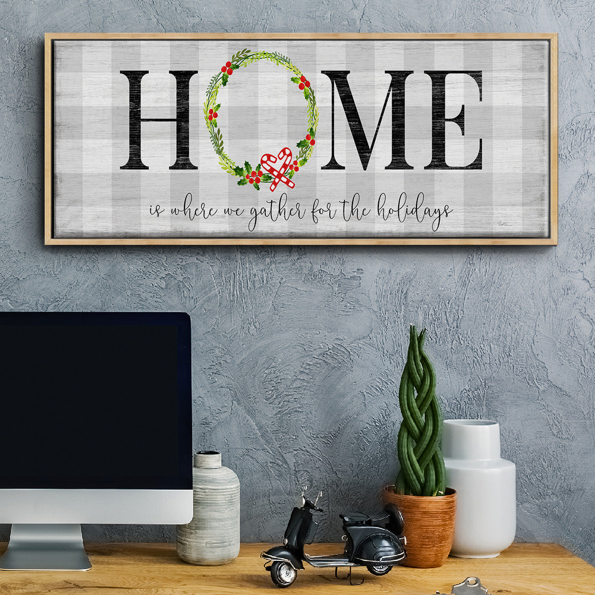 Gather for the Holidays - Floater Framed Canvas Print
