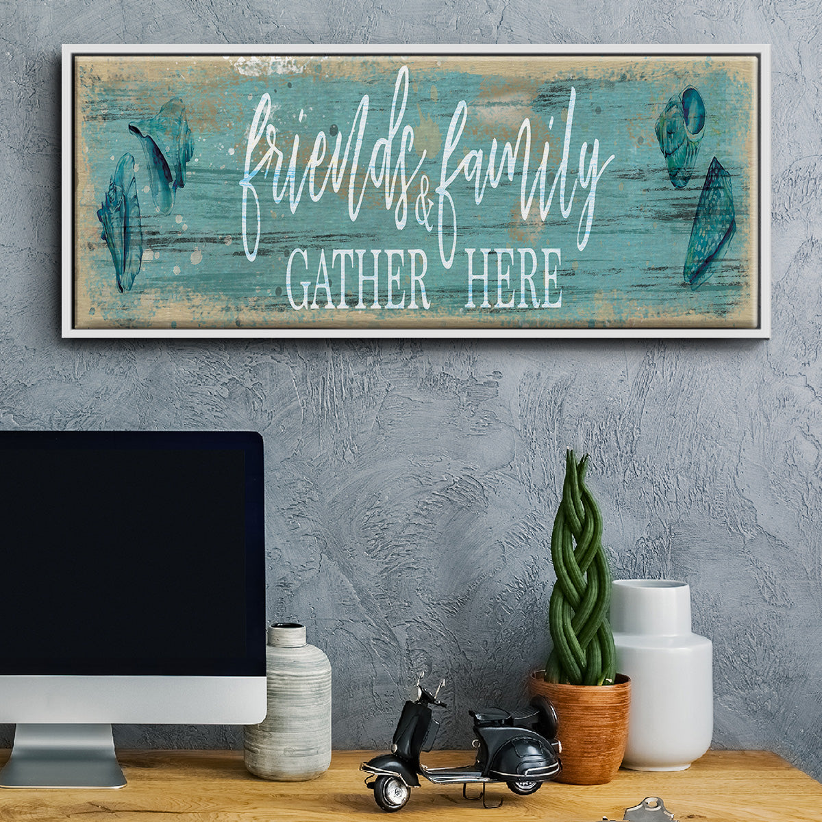 Friends and Family - Floater Framed Canvas Print