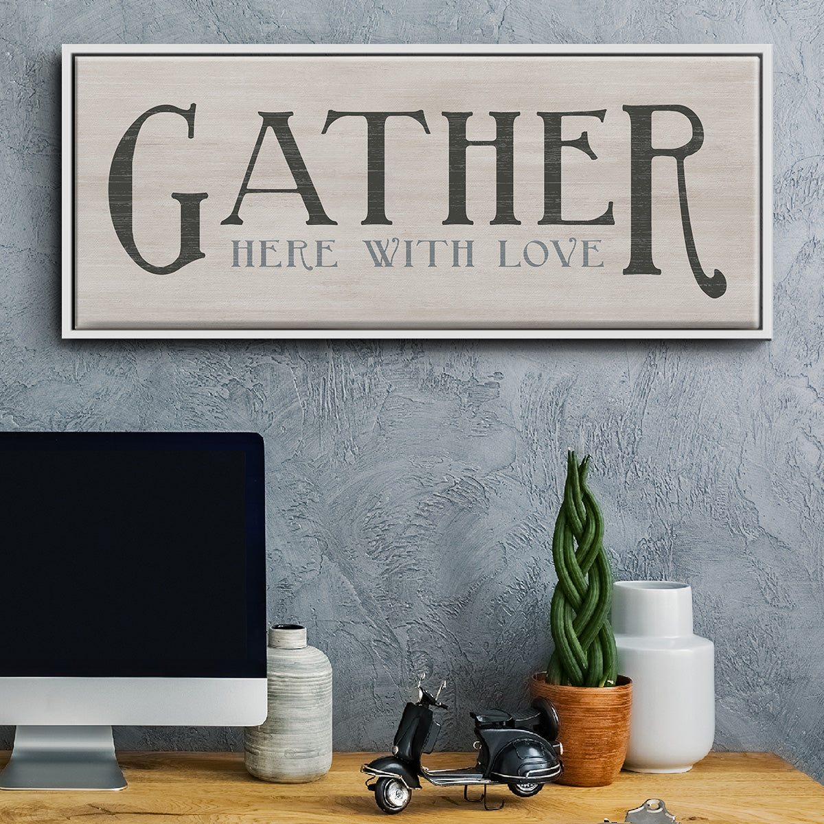 Gather Here With Love - Floater Framed Canvas Print