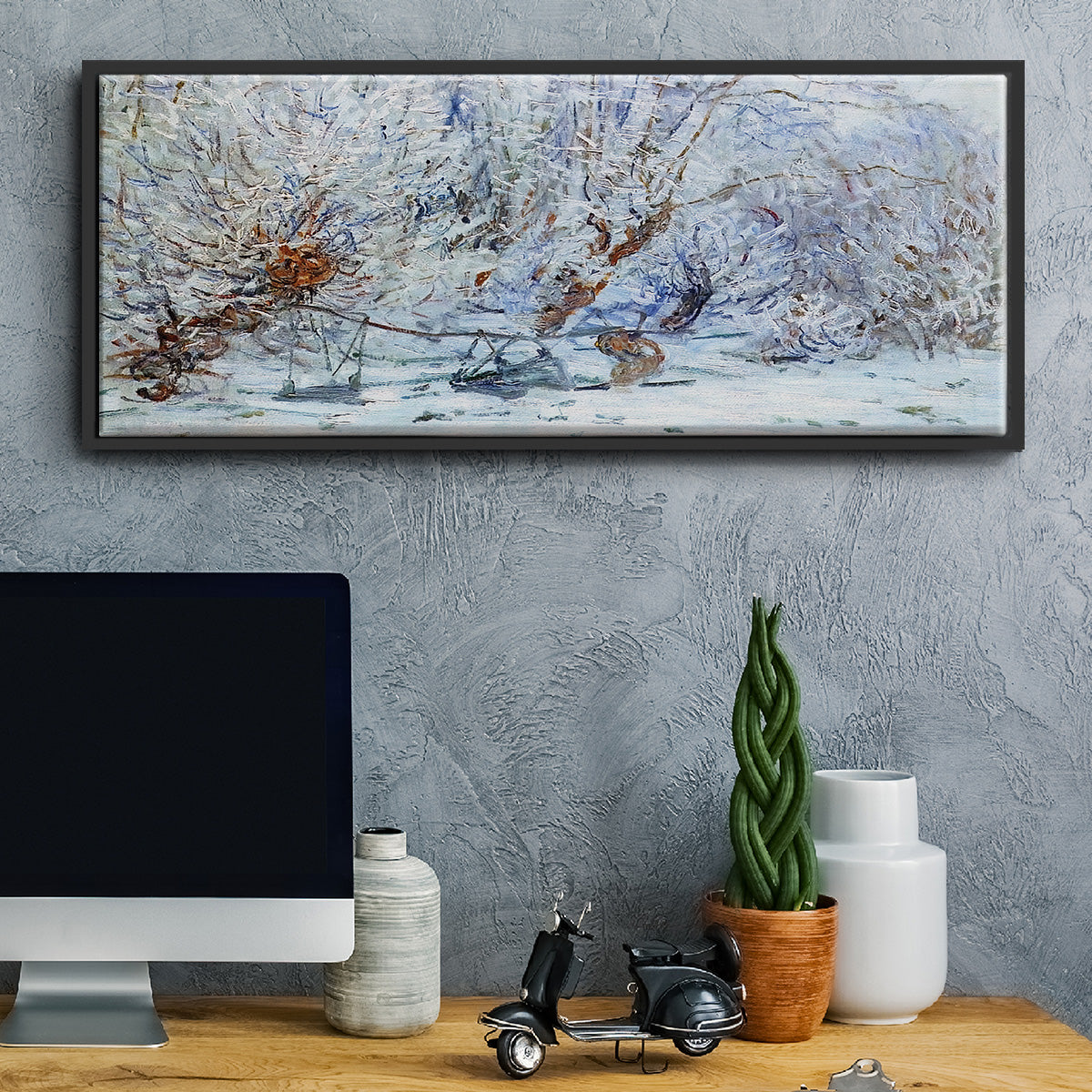 The Frost, 1885 - Floater Framed Canvas Print