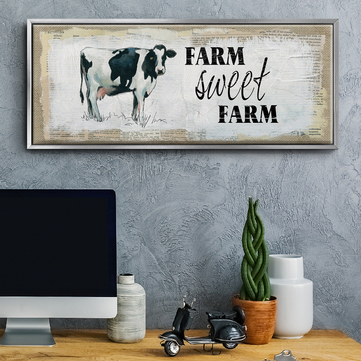 Farm Sweet Farm II - Floater Framed Canvas Print