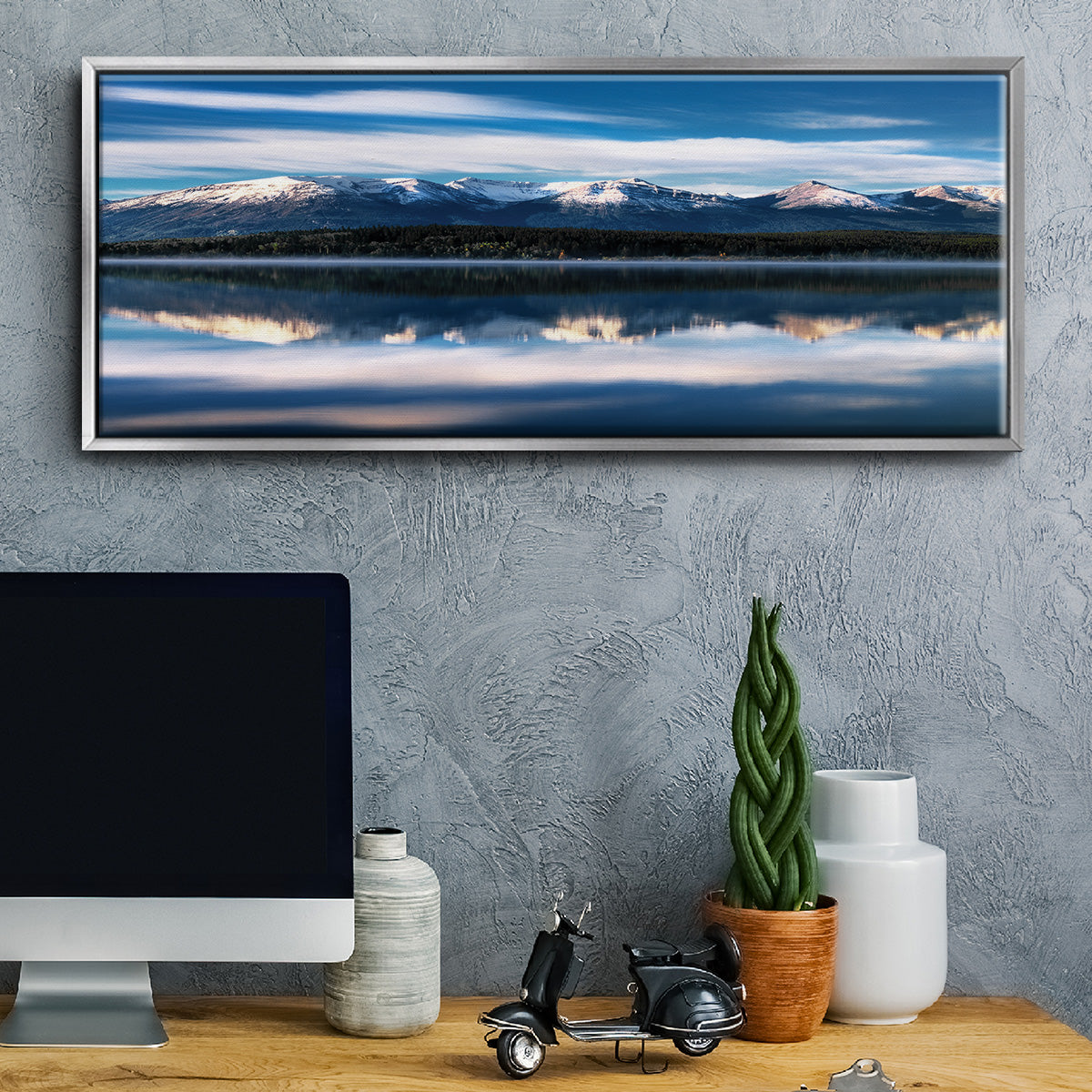 Pyramid Lake - Floater Framed Canvas Print